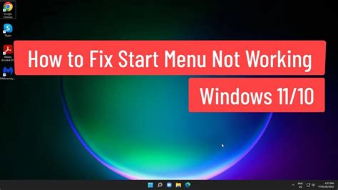How To Fix Start Menu Not Working Windows 1110 Youtube