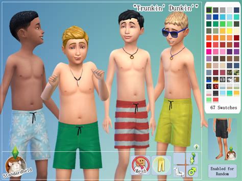 Sims 4 Ccs The Best Swimwear For Child Elder By Standardheld