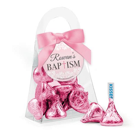 Personalized Baptism Favor Assembled Purse With Hersheys Kisses