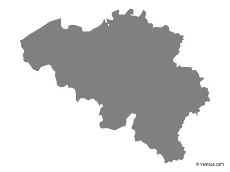 Grey Map Of Belgium Free Vector Maps