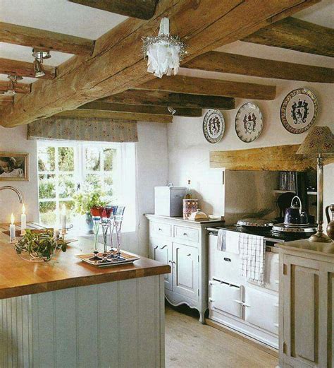 Farmhouse Kitchen With Chunky Beams And Aga Farmhouse Kitchen Colors