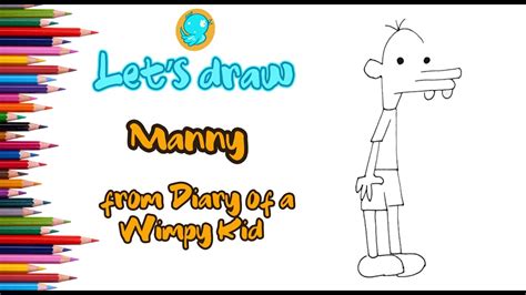 How To Draw Manny Heffley From Diary Of A Wimpy Kid Youtube