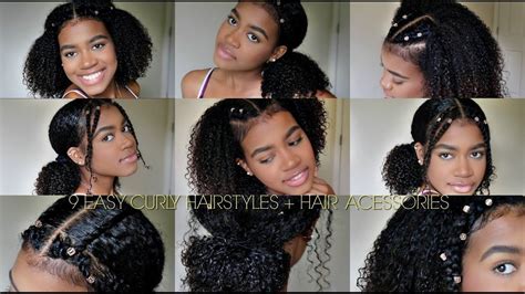 Quick black hairstyles for short natural hair. 9 EASY CURLY HAIRSTYLES (NATURAL HAIR) + Hair Cuffs ...