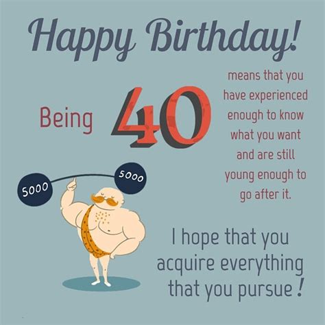 Funny Short 40th Birthday Message For Him Funny 40th Birthday T