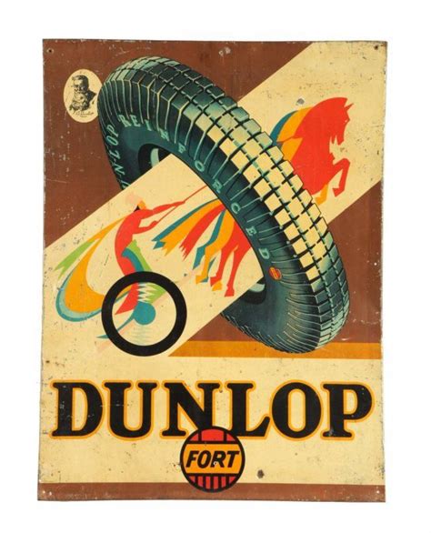 Early Dunlop Tires Advertising Sign Dunlop Tires Old Garage