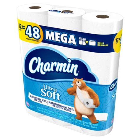 Charmin Ultra Soft 2 Ply Bathroom Tissue Mega Rolls 371 Rolls White