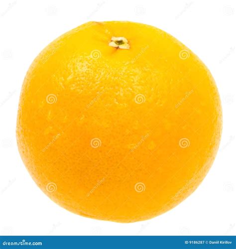 Close Up Fresh Orange Isolated On White Stock Image Image Of