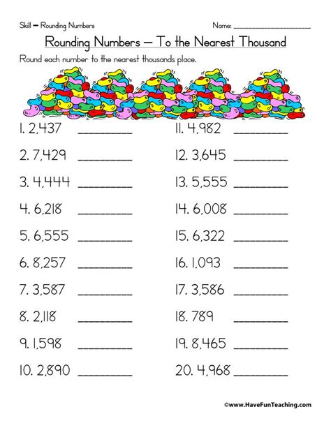 Rounding Numbers 3rd Grade Math