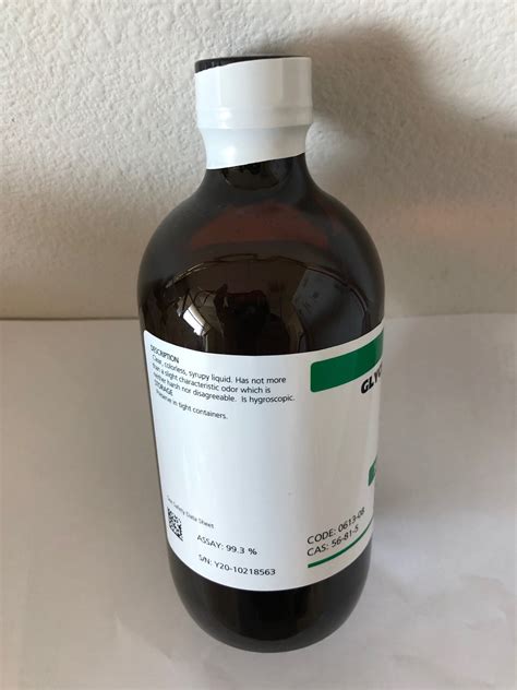 Glycerin 100 Liquid 500ml By Medisca