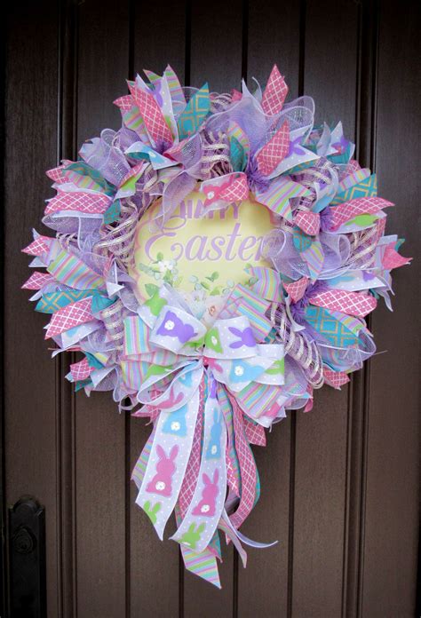 Happy Easter Wreath Trendy Tree Blog Holiday Decor Inspiration