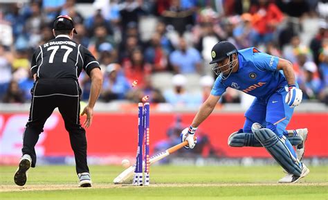 World Cup 2019 Ms Dhonis Run Out Against New Zealand In The Semi