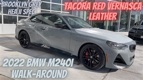 2022 Bmw M240i Brooklyn Grey With Tacora Red Leather Youtube