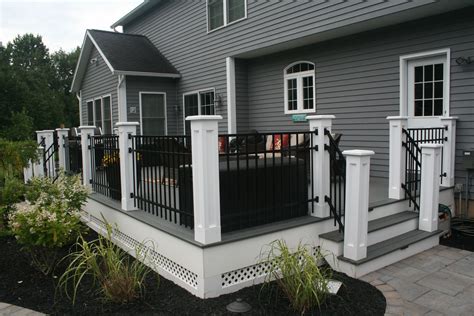 Re Purpose Deck Railing Into Ornamental Fencing Black And White Deck