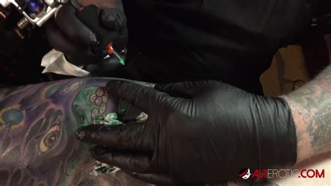 Marie Bossette Gets A Painful Tattoo On Her Leg FAPCAT
