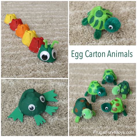 Adorable Egg Carton Turtle Craft And A Caterpillar And Frog Too