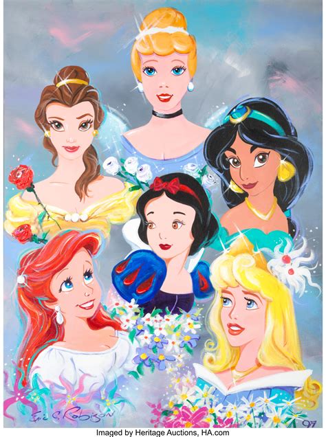 Eric Robison Disney Princesses Painting 1997 Animation Art