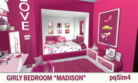 Girly Bedroom Madison Sims 4 Custom Content