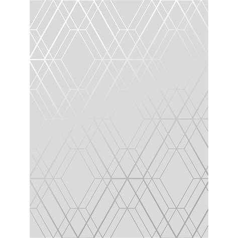 Metro Diamond Geometric Wallpaper Grey And Silver Wow001