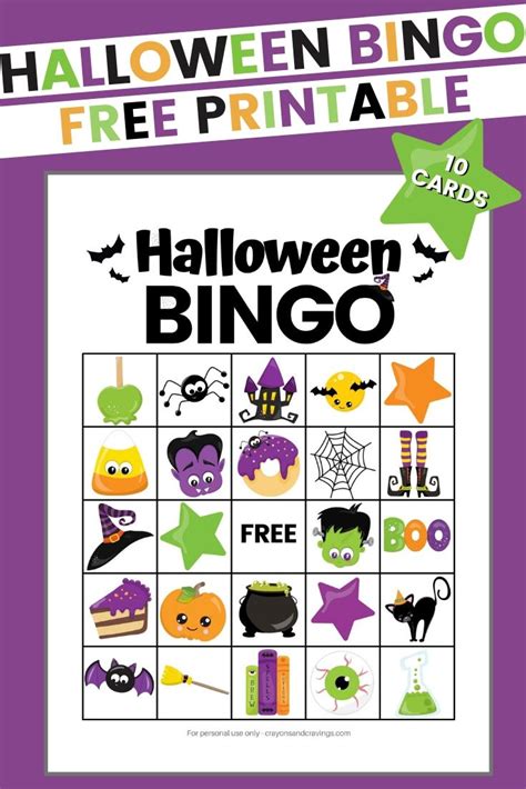Halloween Bingo Free Printable Halloween Game For Kids