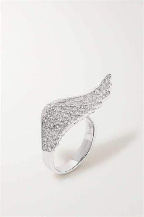 garrard wings classic 18 karat white gold diamond ring net a porter