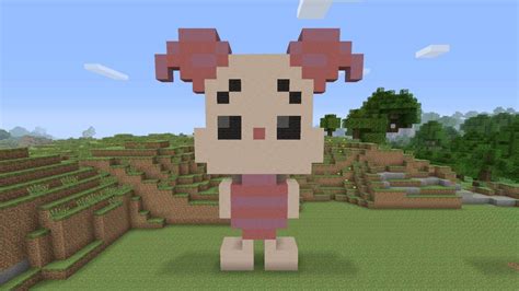 Minecraft Pixel Art Piglet From Winnie The Pooh Youtube
