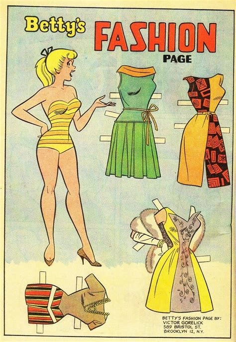 Betty And Veronica 1961 Vintage Paper Dolls Paper Dolls Comic Paper