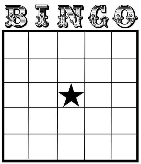 Blank Free Printable Bingo Cards
