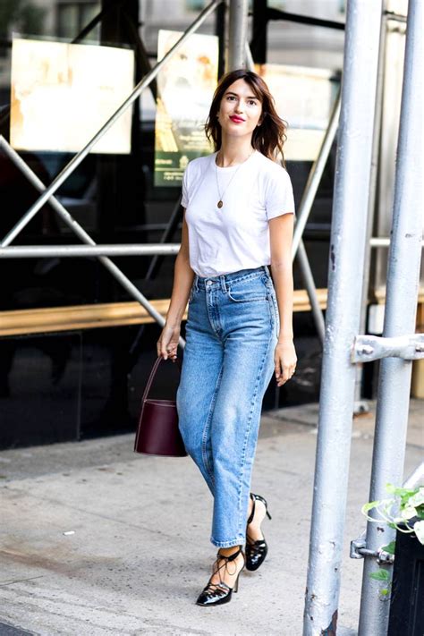 High Waisted Jean Outfits Who What Wear Outfit Jeans Casual Skirt