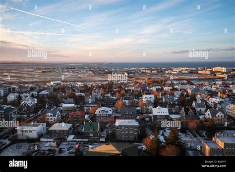 Aerial View Reykjavík Iceland Stock Photo Alamy