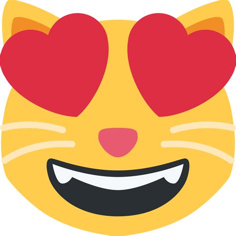 😻 Chat Souriant Aux Yeux En Cœurs Emoji