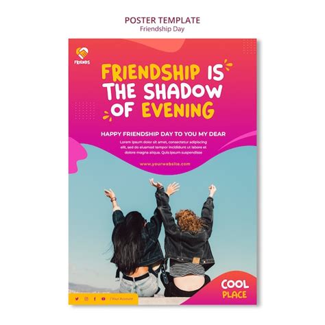 Free Psd Friendship Day Poster Design Template