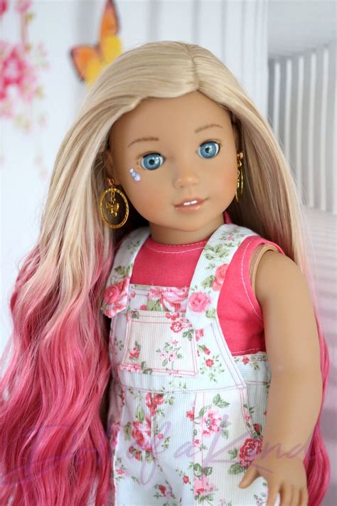 Coral Caramel American Girl Doll Ombre Wig Fits Most Etsy