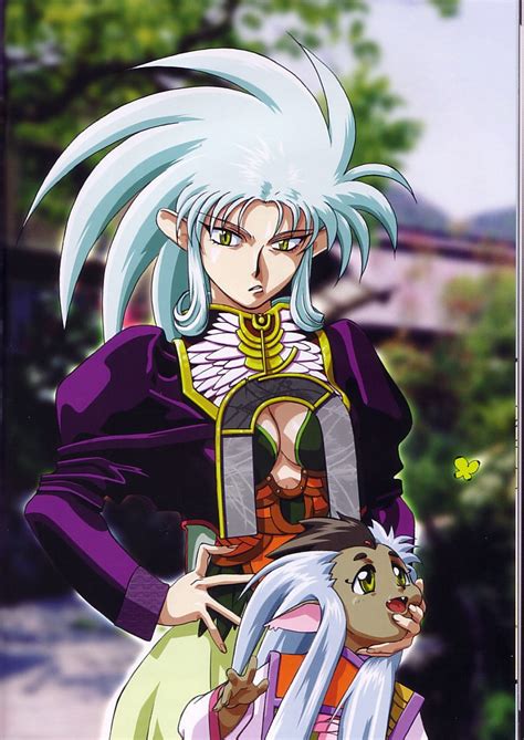 Ryou Ouki Ryouko Tenchi Muyou Tenchi Muyou Non Web Source Tagme Blue Hair Solo Spiked