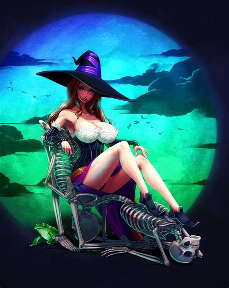 Sorceress Dragon S Crown Dragon S Crown Tagme 1girl Bare Shoulders Breasts Cleavage Hat