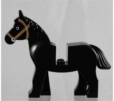 Lego Horse Caballo Minifigura De Animales Lego Negro Etsy