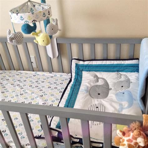 Fresh and chic infant bedding for your nursery! Circo 4pc Crib Bedding Set - Whales 'n Waves | Nursery ...