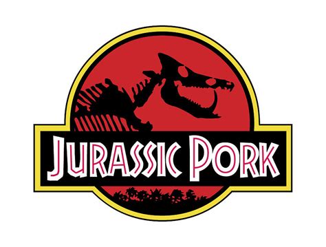 Jurassic Pork Movie Parody Logo Digital Art By Glen Evans Fine Art America