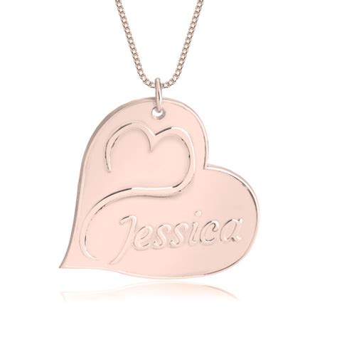 Engraved Heart Name Necklace