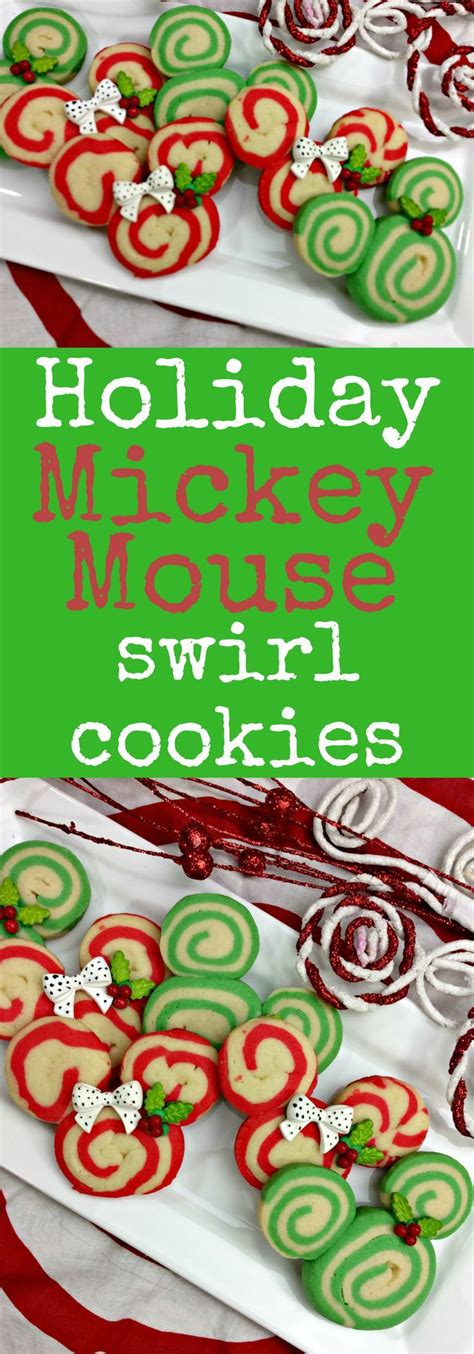 Holiday Mickey Mouse Swirl Cookies Easy Christmas Cookie Recipes For