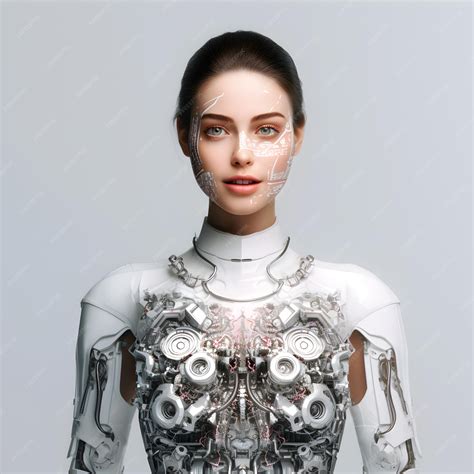 Premium AI Image | Cyborg woman in a robotic torso Fusion of Flesh and Tech