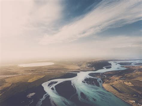 Nature Landscape Birds Eye View River Aerial View Horizon