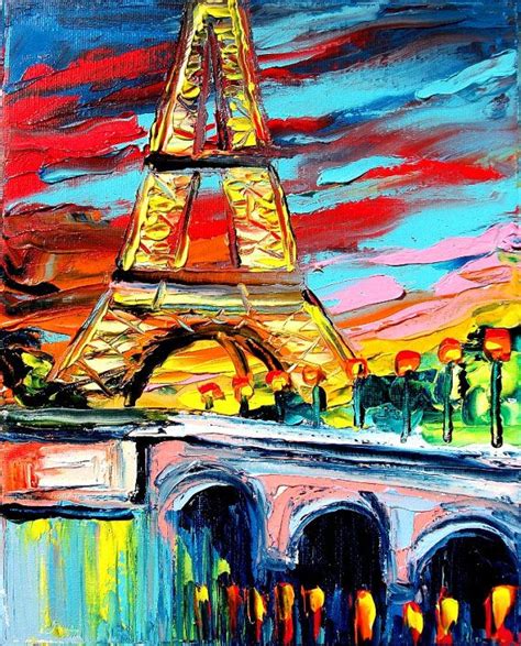 Landscape Painting Paris Cityscape Impasto By Sagittariusgallery 100