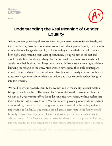 the problem of gender inequality in sport 1228 words essay examples by gradesfixer