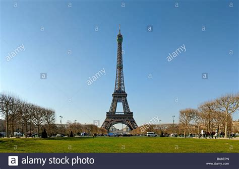 Eiffel Tower In Paris On A Clear Spring Day High
