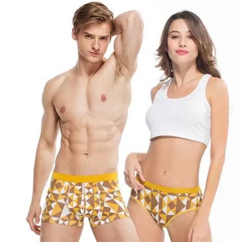 2017 New Sexy Couple Underwear Cotton Panties Man Letter Panties Male Female Mid Rise Lovers