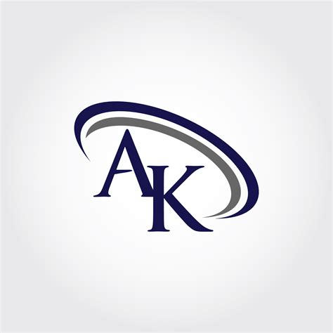 Monogram Ak Logo Design By Vectorseller