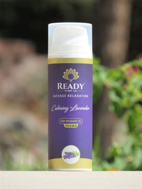Massage Oil Intense Relaxation Calming Lavender 500mg Cbd Full Spectrum Ready Hemp Company®