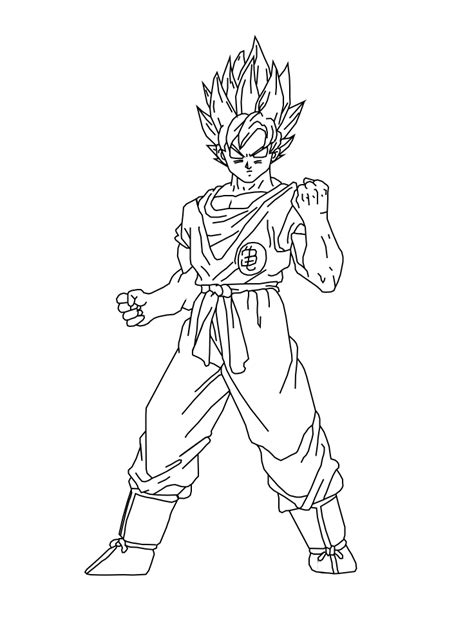 Goku super sayayin para colorear - Imagui