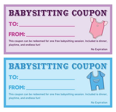 Best Printable Babysitting Voucher Template Pdf For Free At