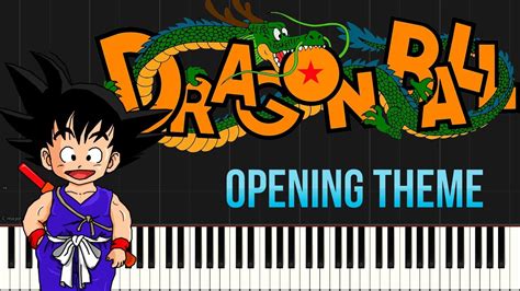 Dragon Ball Opening Theme Piano Tutorial Synthesia Youtube